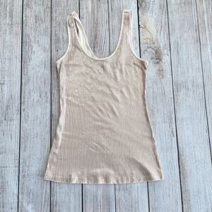 Women's Large EXPRESS Front Sequined Ribbed Tank Top